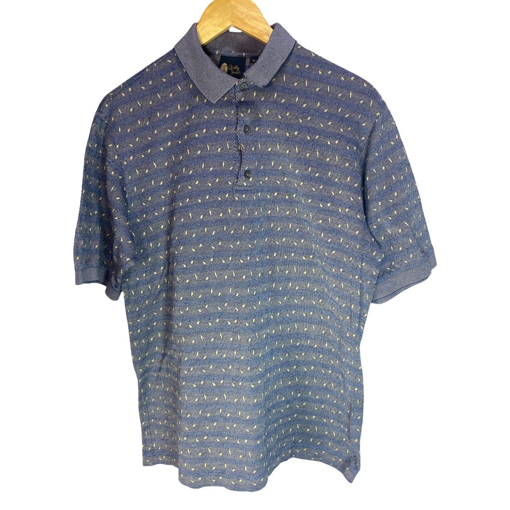 Bobby Jones Mens Cotton Blend knit Polo Shirt Italy Size M Golf‎ Preppy Casual